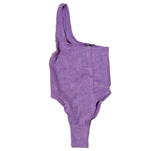 Bond-Eye Oscar One-Piece Swimsuit Purple One Shoulder One Size NWT 💜